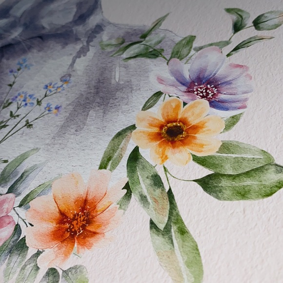 Wall Art Watercolor Bunny Print Poster Unframed - Picture 10 of 15